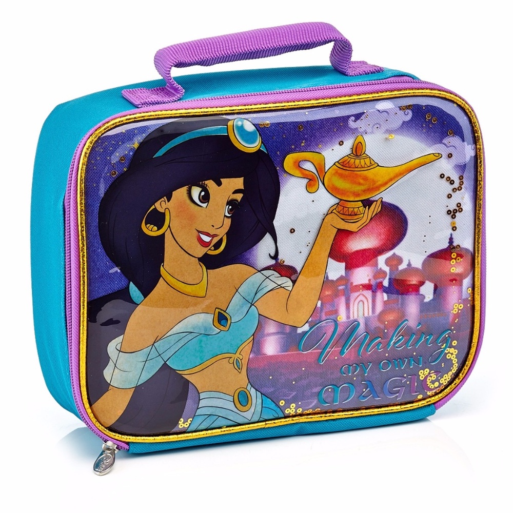 Disney Aladdin Princess Jasmine Magic Fun Girl's Soft INSULATED School Lunch Box